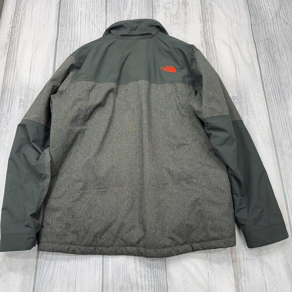 The North Face HYVENT Full Zip Ski Jacket Large Houndstooth Green Mens No Hood - Picture 4 of 16